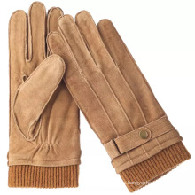 outseam Inseam coloured pig suede leather glove